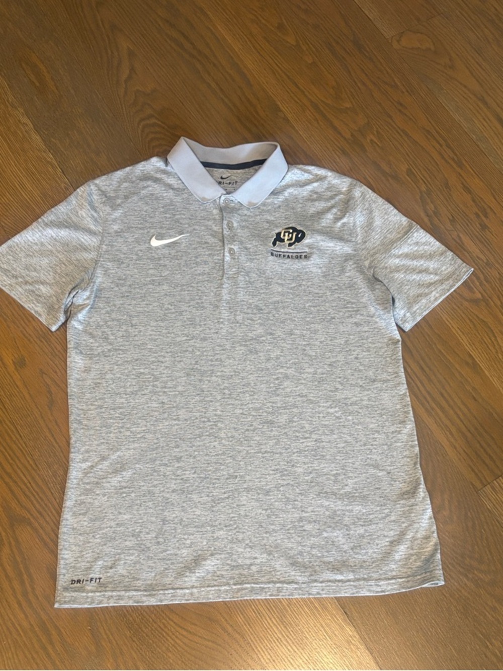 Nike Light Heather Gray CU Buffs Polo Shirt